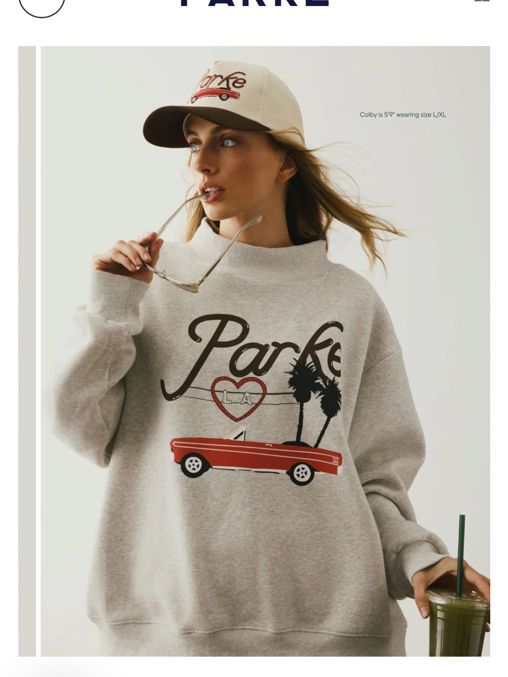 Parke Logo Graphic Sweatshirt - Light Gray